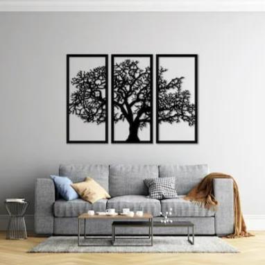 BIG Size Three Frame Tree for Walls! 48x36 inches